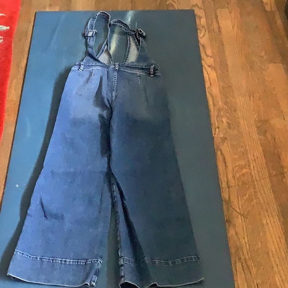 Free People A-Line Medium Wash Overalls - Picture 2 of 7